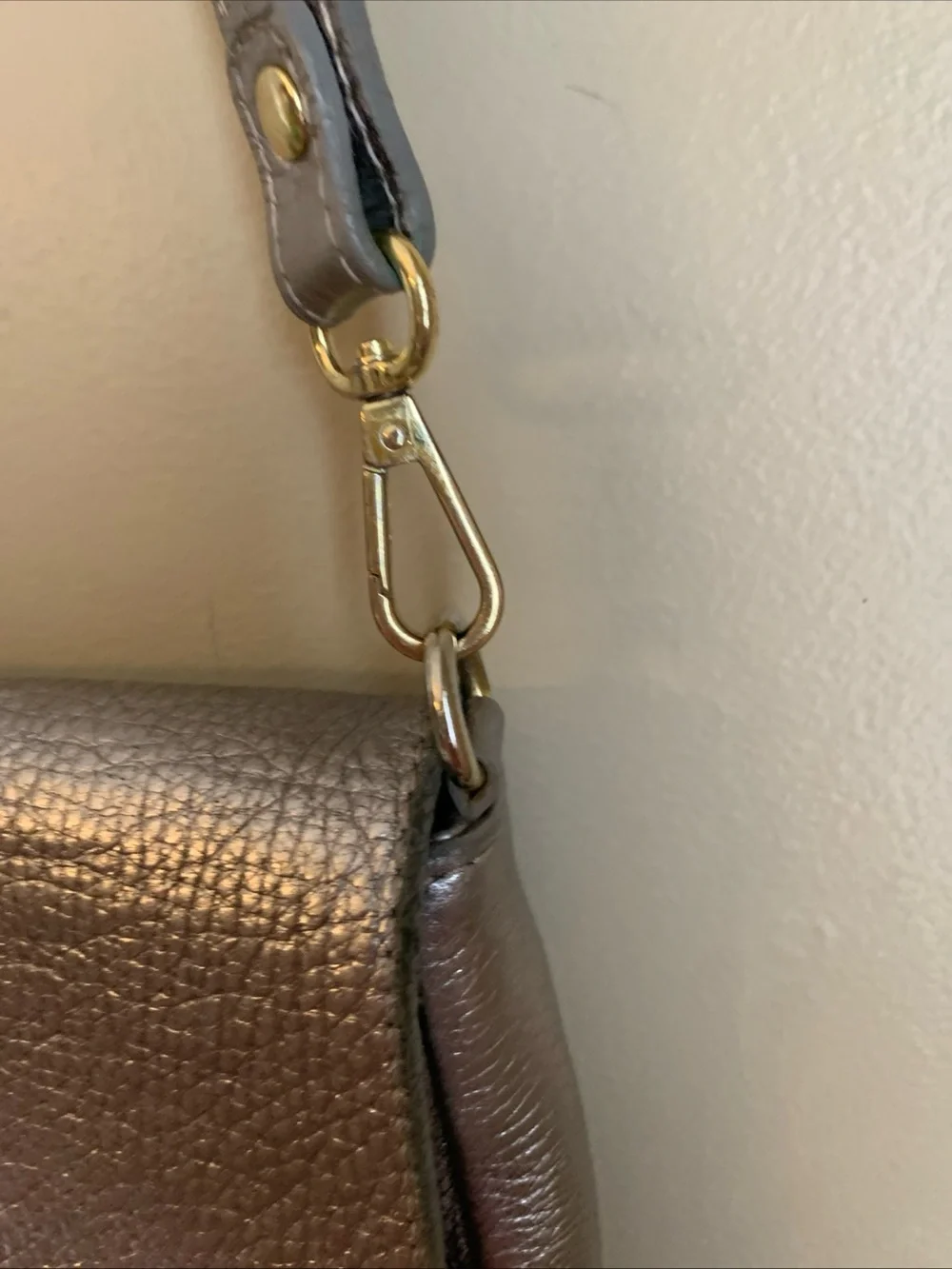Divina Firenze Bag Purse shoulder/Crossbody Leather Silver Evening made in Italy - Picture 7 of 14
